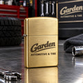 Garden Automotive &amp; Tire Brushed Brass Zippo-Style Lighter