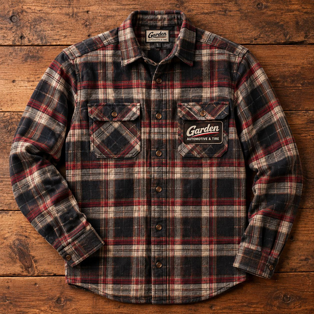 Garden Automotive & Tire Classic Flannel Overshirt