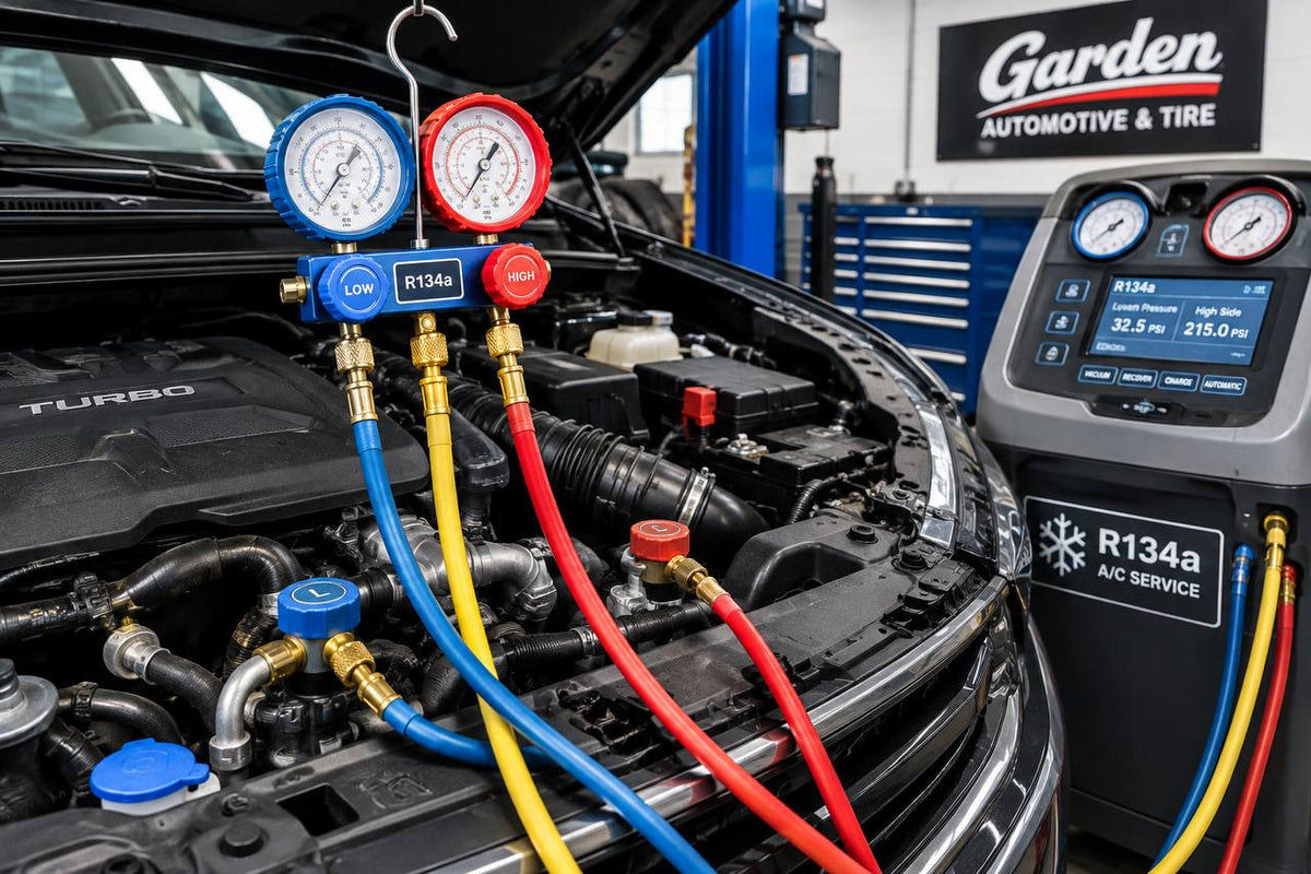 Complete Air Conditioning System Diagnostic & Refrigerant Recharge